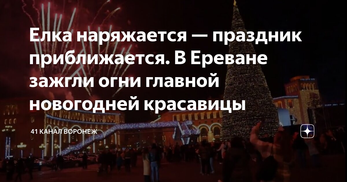 Елка наряжается — праздник приближается. В Ереване зажгли огни главной ...