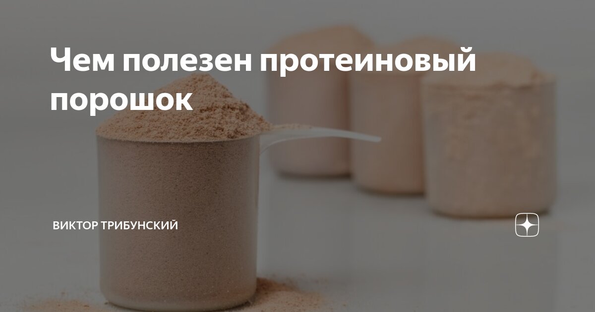 Чем полезен протеиновый порошок | Виктор Трибунский | Дзен