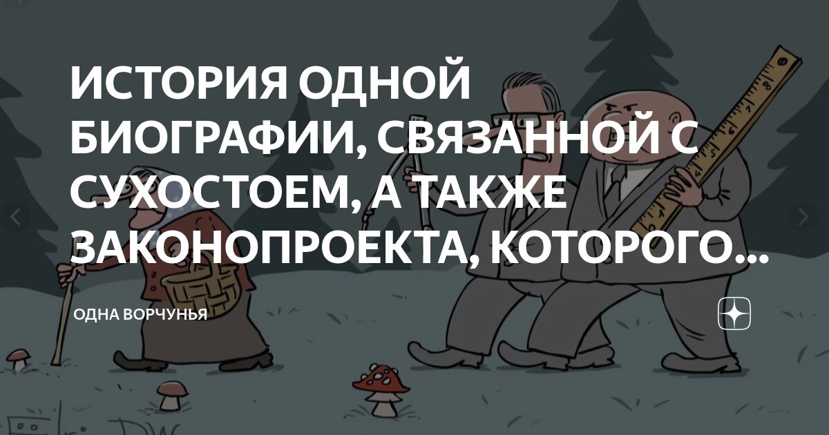 ИСТОРИЯ ОДНОЙ БИОГРАФИИ, СВЯЗАННОЙ С СУХОСТОЕМ, А ТАКЖЕ ЗАКОНОПРОЕКТА ...