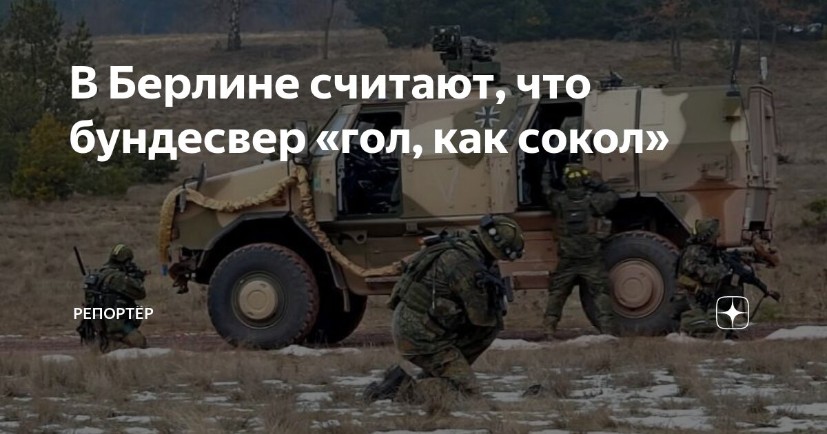 В Берлине считают, что бундесвер «гол, как сокол» | Репортёр | Дзен