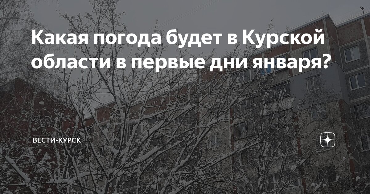 Какая погода будет в Курской области в первые дни января? | Вести-Курск ...