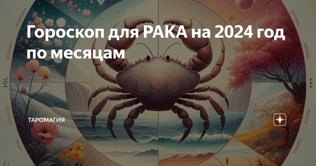 Гороскоп для РАКА на 2024 год по месяцам | Гороскопы и Прогнозы |Дзен