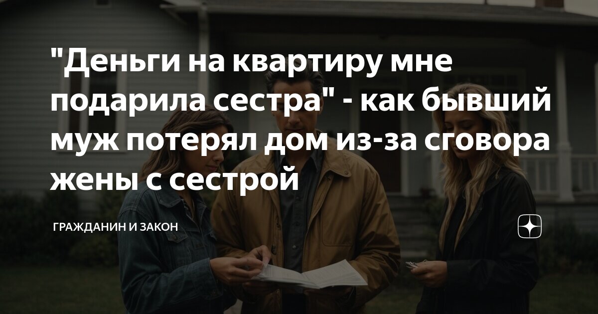 Родители подарили квартиру сестре