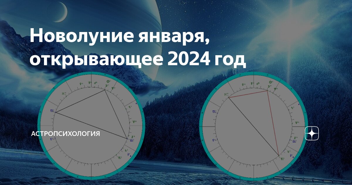 когда новолуние в январе месяце двадцать четвёртого года