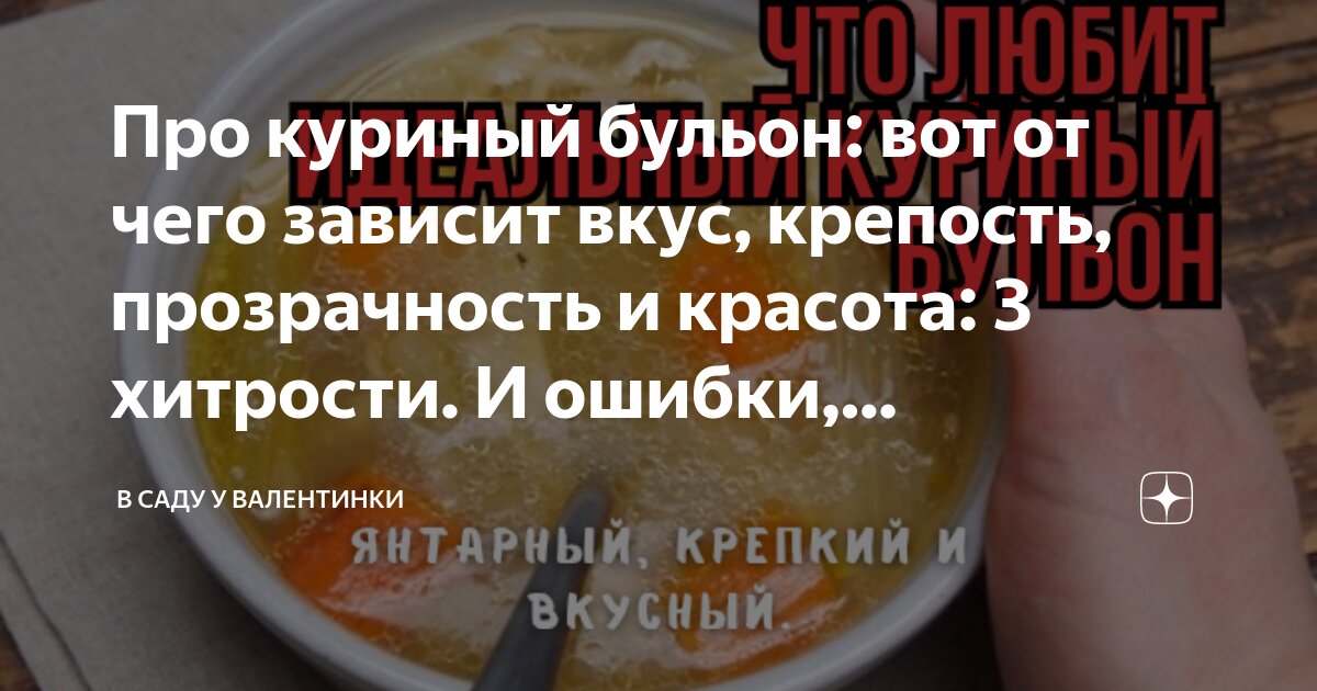 Прозрачный мясной бульон