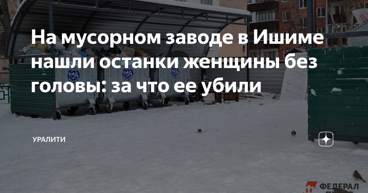 На мусорном заводе в Ишиме нашли останки женщины без головы: за что ее