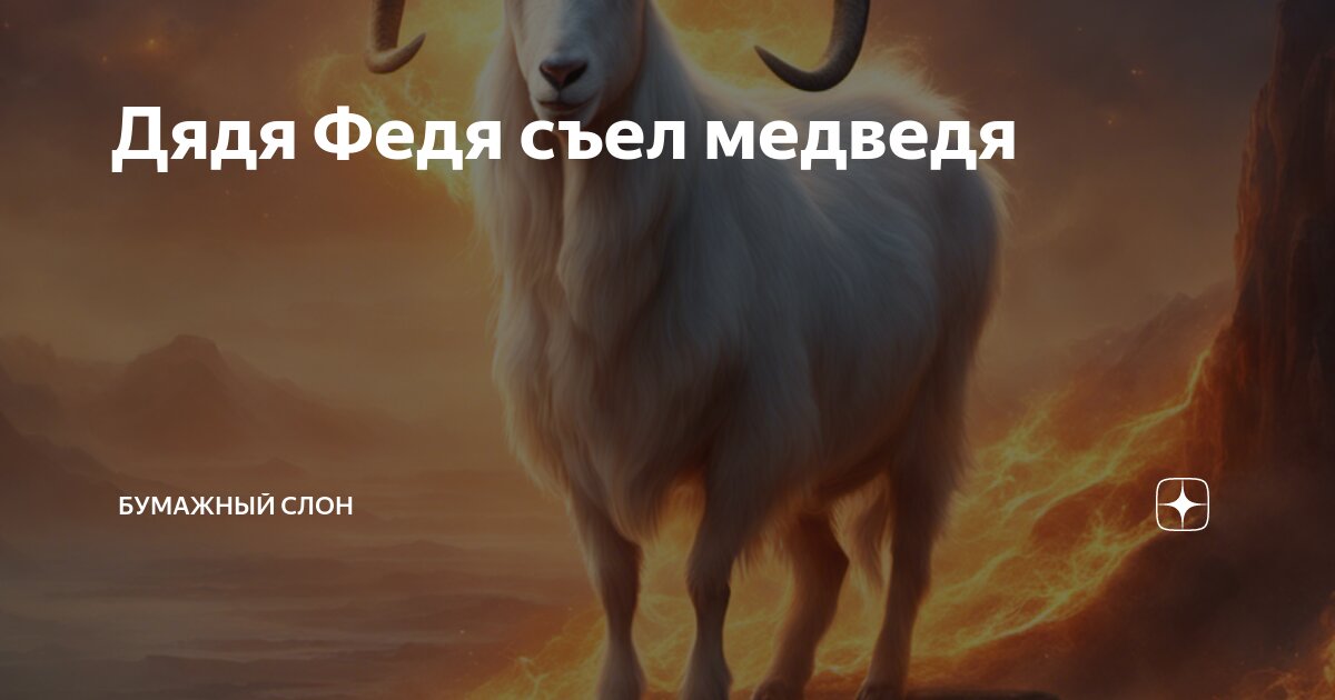 Дядя Федя съел медведя | Бумажный Слон | Дзен