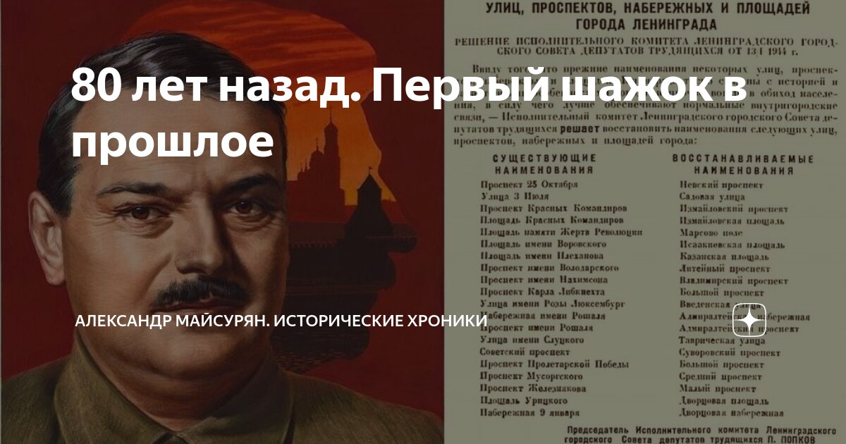 80 лет назад. Первый шажок в прошлое | Александр Майсурян. Исторические ...