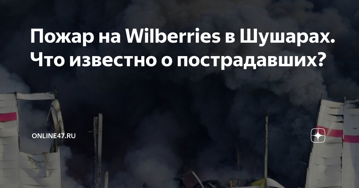 Пожар на Wilberries в Шушарах. Что известно о пострадавших? | Online47 ...