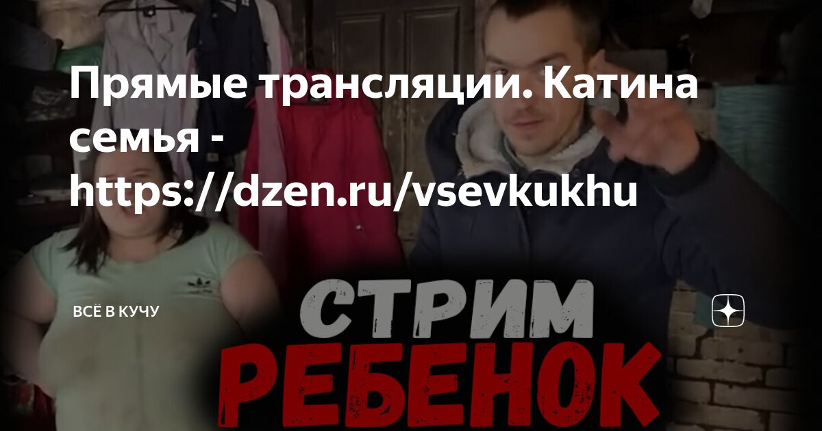 Прямые трансляции. Катина семья - https://dzen.ru/vsevkukhu | Всё в ...