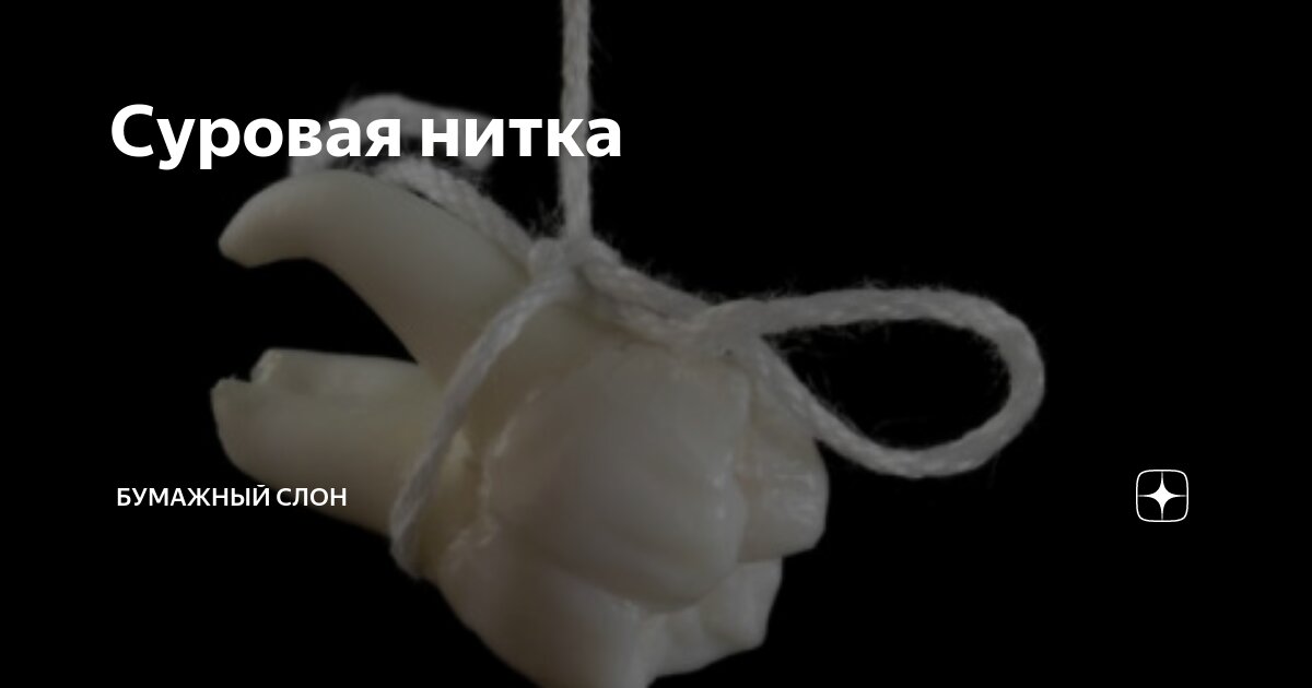 Суровая нитка | Бумажный Слон | Дзен