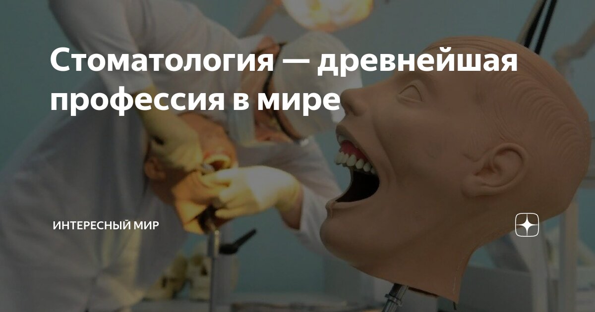 Стоматология — древнейшая профессия в мире | Интересный мир | Дзен