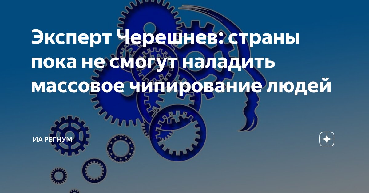 Эксперт Черешнев: страны пока не смогут наладить массовое чипирование людей