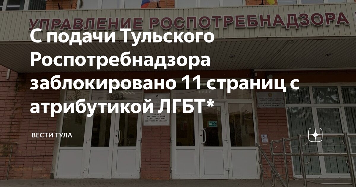 C подачи Тульского Роспотребнадзора заблокировано 11 страниц с атрибутикой ЛГБТ*