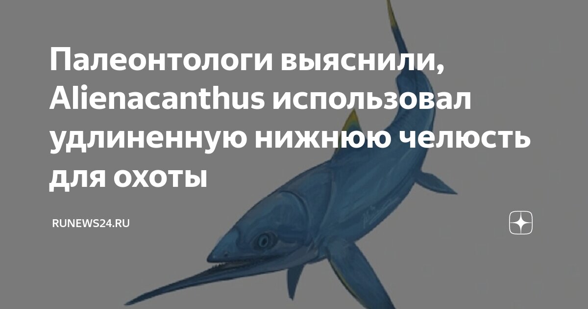 Палеонтологи выяснили, Alienacanthus использовал удлиненную нижнюю