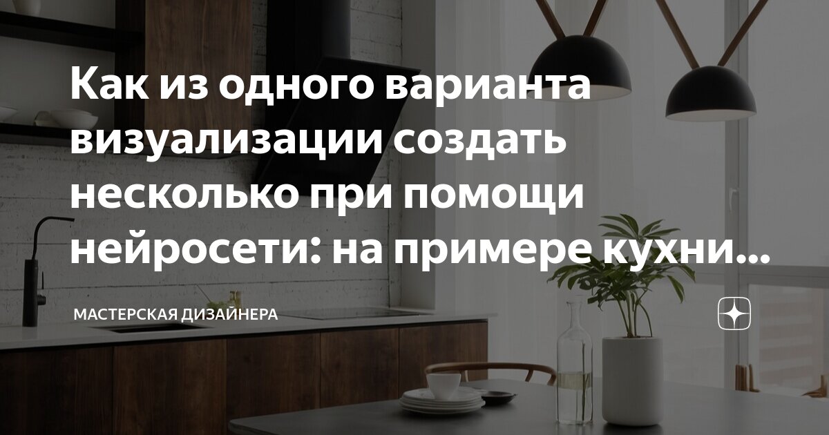 Как из одного варианта визуализации создать несколько при помощи нейросети: на примере кухни в стиле лофт и Leonardo AI