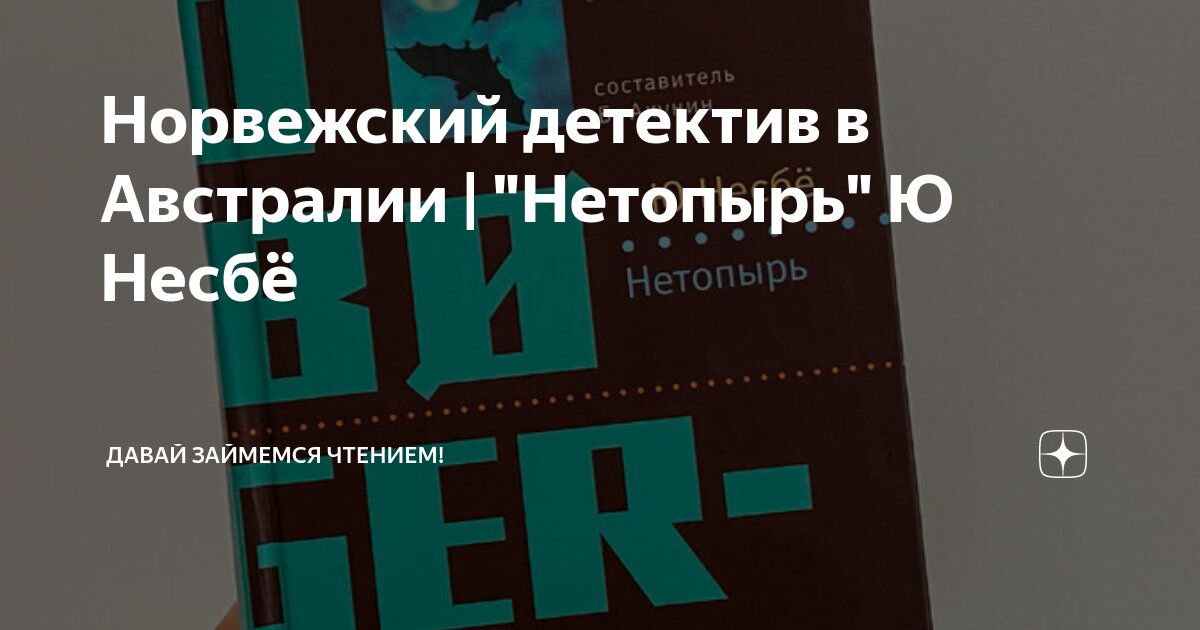 Норвежский детектив в Австралии | "Нетопырь" Ю Несбё | Давай займёмся ...