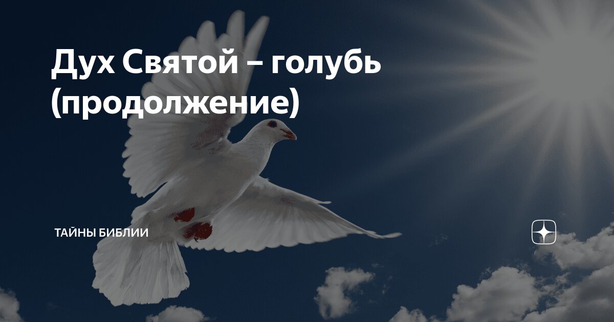 Дух Святой – голубь (продолжение) | ТАЙНЫ БИБЛИИ | Дзен