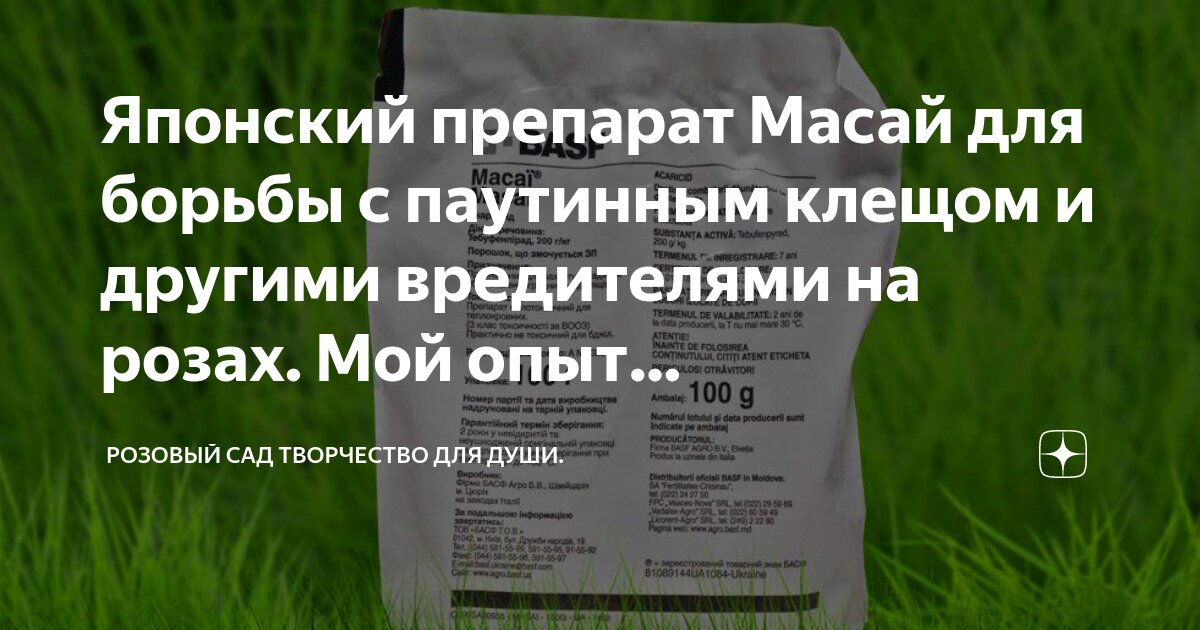 Японский препарат Масай для борьбы с паутинным клещом и другими ...
