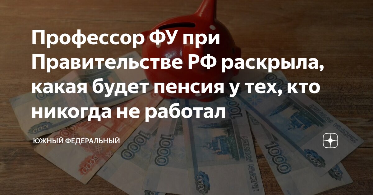 Профессор ФУ при Правительстве РФ раскрыла, какая будет пенсия у тех ...