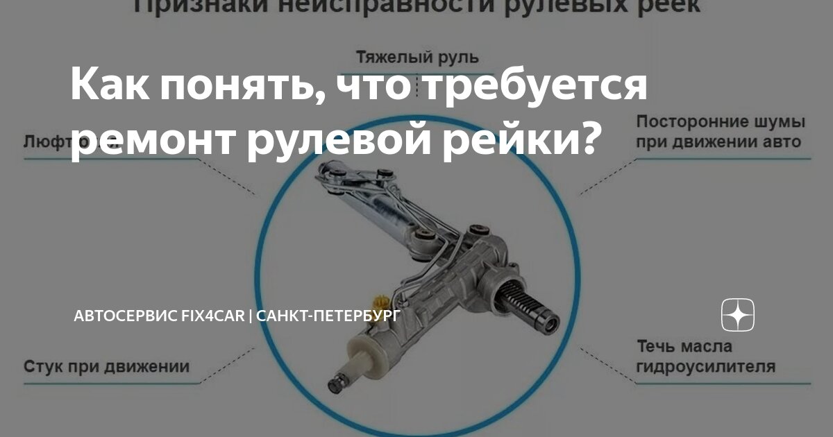Как понять, что требуется ремонт рулевой рейки? | Автосервис Fix4Car ...