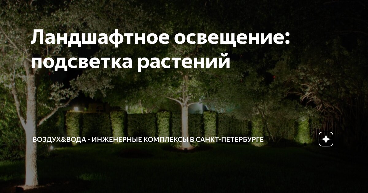 Ландшафтное освещение: подсветка растений | Воздух&Вода - инженерные ...