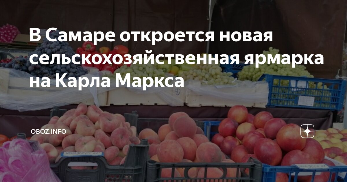 В Самаре откроется новая сельскохозяйственная ярмарка на Карла Маркса ...