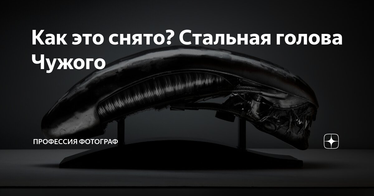 Как это снято? Стальная голова Чужого | Профессия Фотограф | Дзен