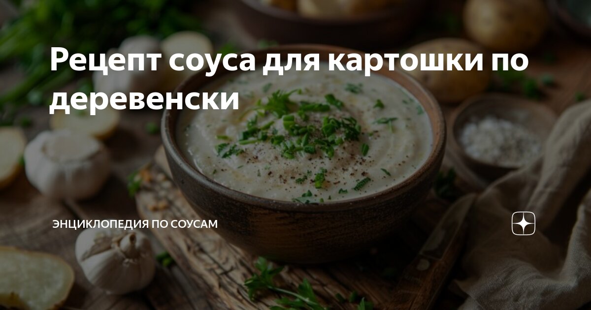 Картофельные дольки по-деревенски с соусом 