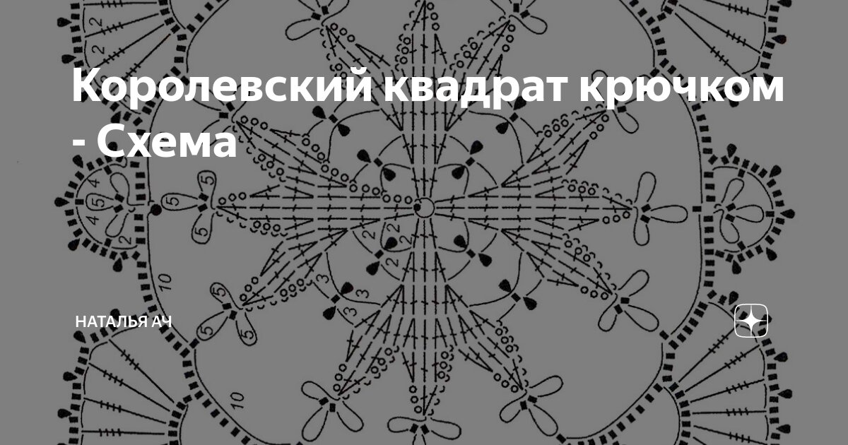 Королевские квадраты крючком