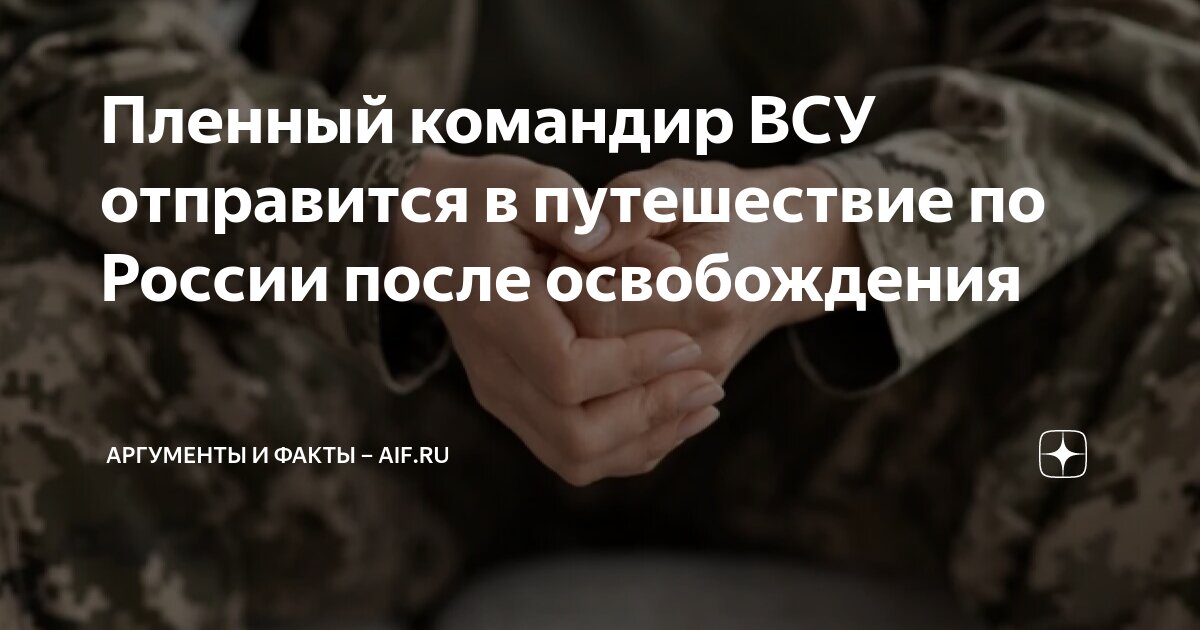 Пленный командир ВСУ отправится в путешествие по России после ...