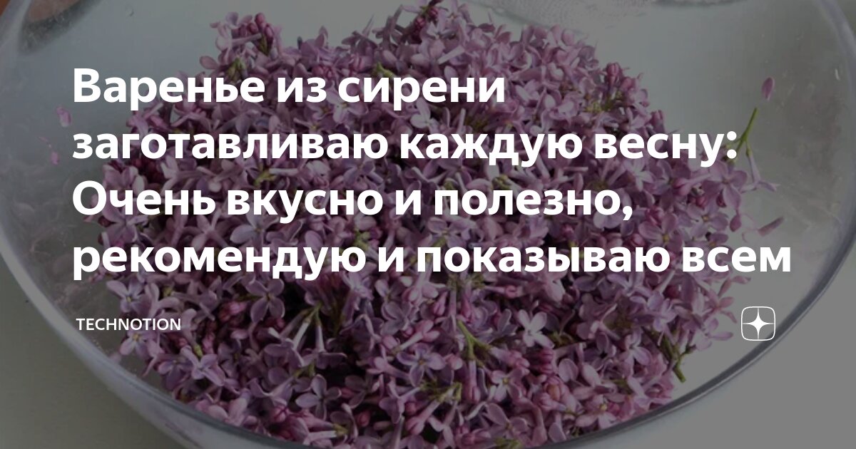 Варенье из сирени заготавливаю каждую весну: Очень вкусно и полезно ...