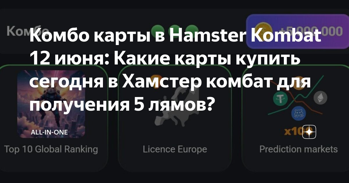 Хамстер комбат карта 25 уровня самая дешевая Хамстер комбат карта 25 уровня самая дешевая