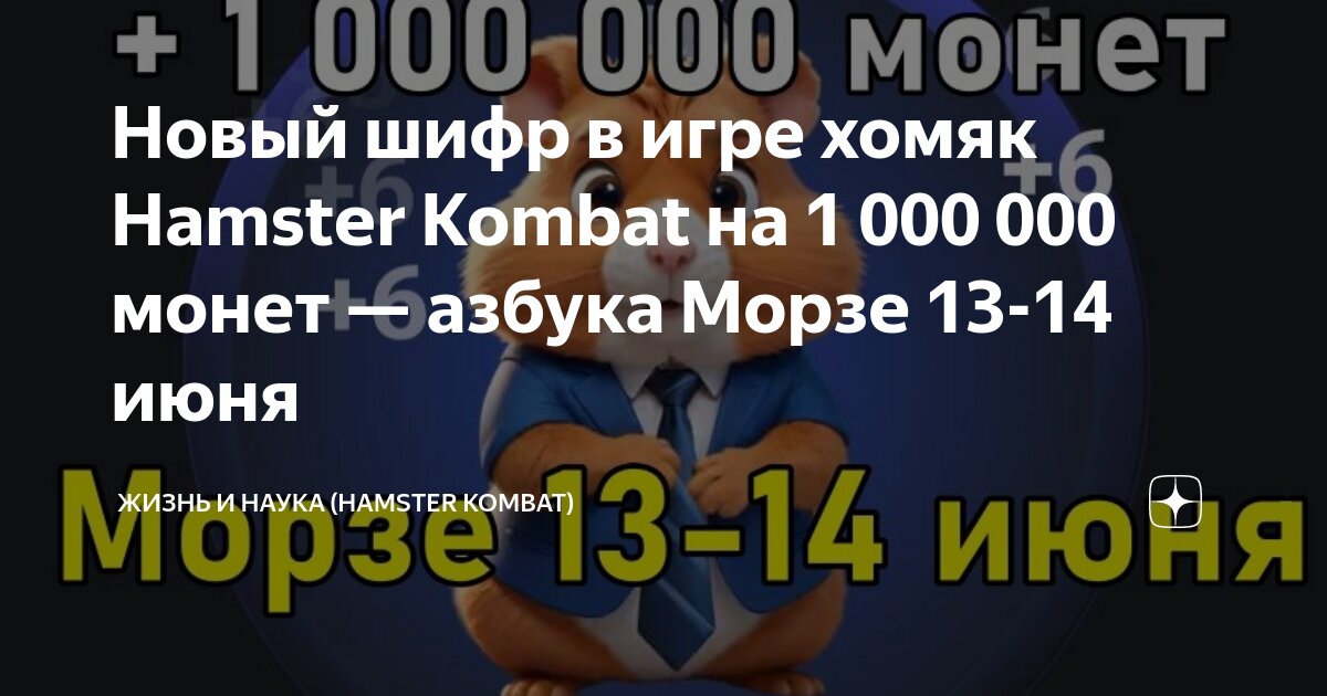 Hamster kombat шифр 14.06