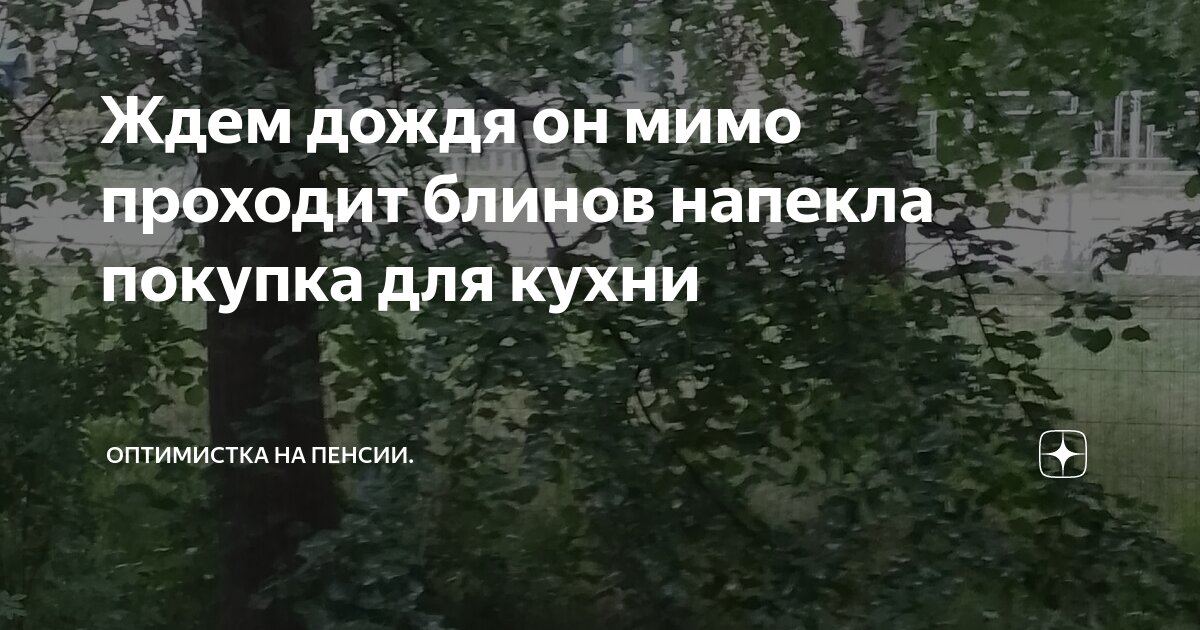 Ждем дождя он мимо проходит блинов напекла покупка для кухни ...