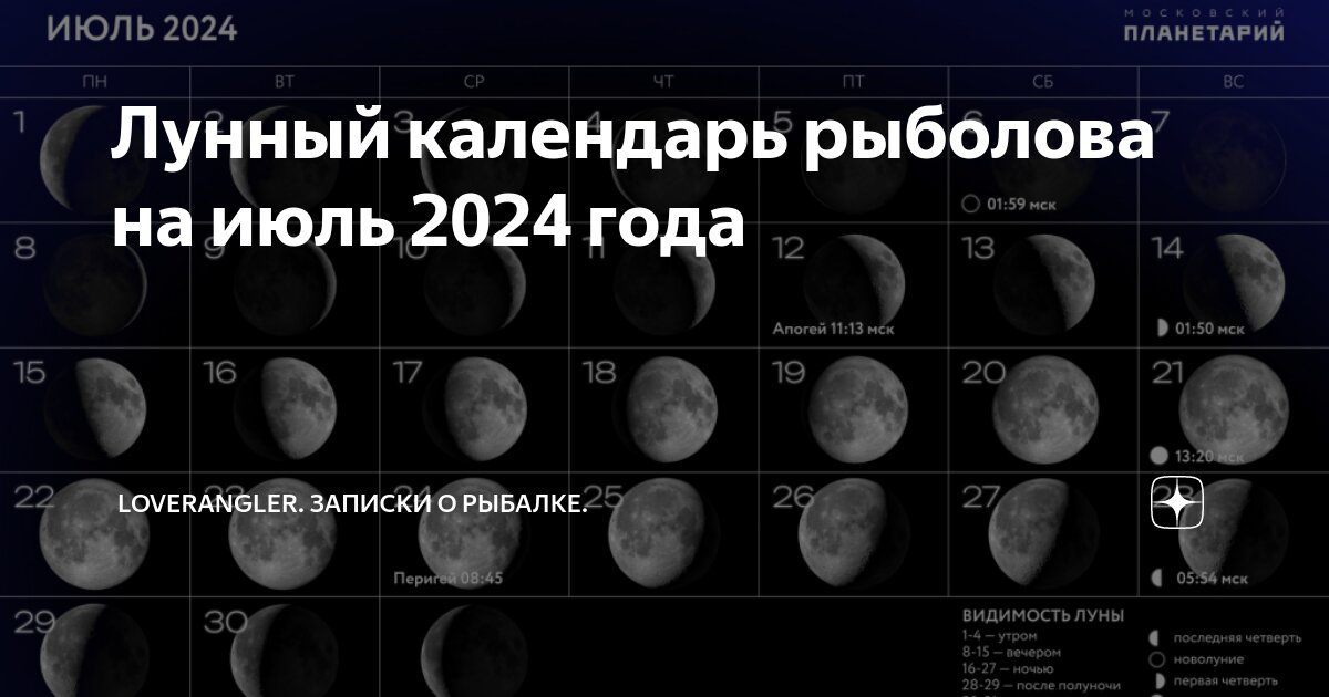 Точный лунный календарь 2024 год