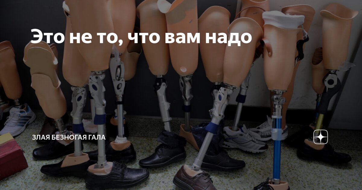 Это не то, что вам надо | Злая безногая ГАЛА | Дзен