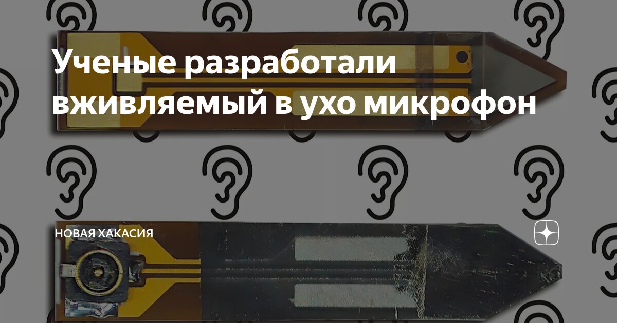 Ученые разработали вживляемый в ухо микрофон | Новая Хакасия | Дзен