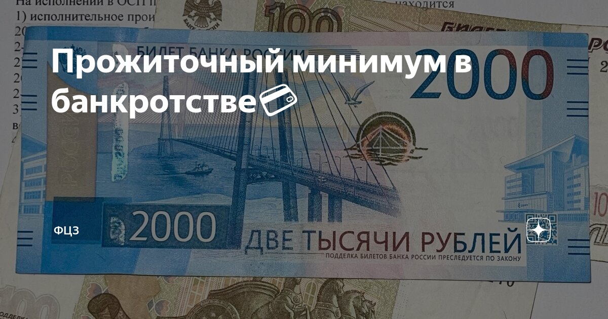 Прожиточный минимум в процедуре банкротства