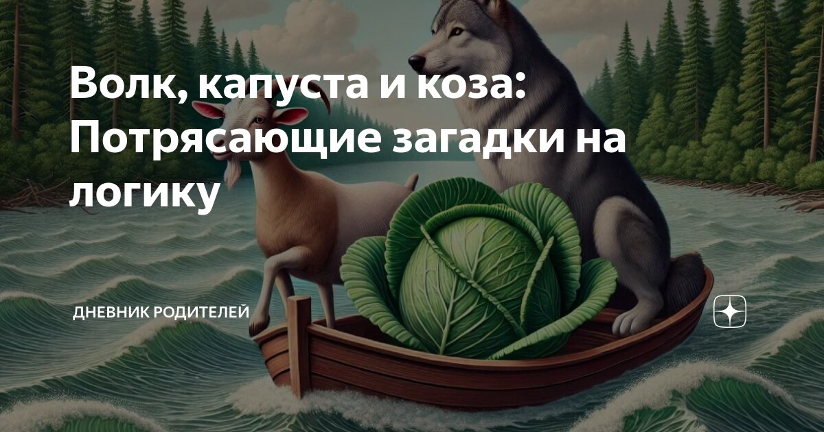 Волк, капуста и коза: Потрясающие загадки на логику | Дневник Родителей ...