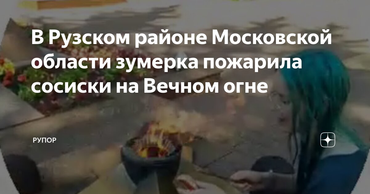 В Рузском районе Московской области зумерка пожарила сосиски на Вечном