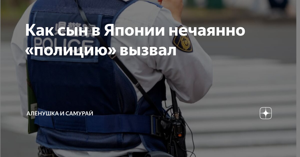 Как сын в Японии нечаянно «полицию» вызвал | Алёнушка и самурай | Дзен