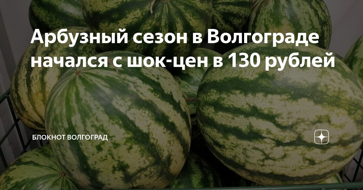 Арбузный сезон в Волгограде начался с шок-цен в 130 рублей | Блокнот ...