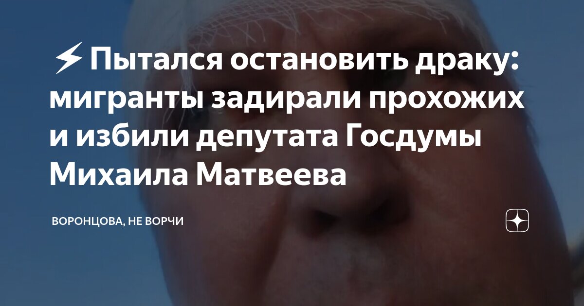 ⚡Пытался остановить драку: мигранты задирали прохожих и избили депутата ...