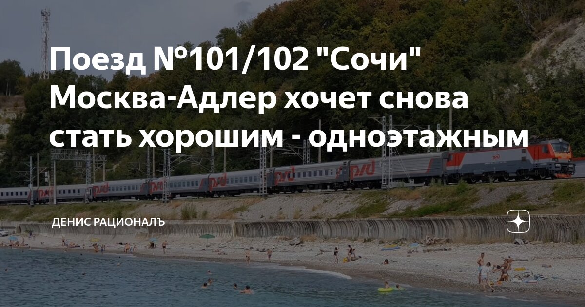 москва сочи время в пути поезд