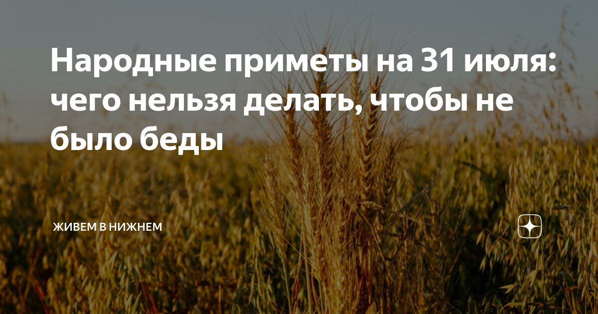 Народные приметы на 31 июля: чего нельзя делать, чтобы не было беды ...