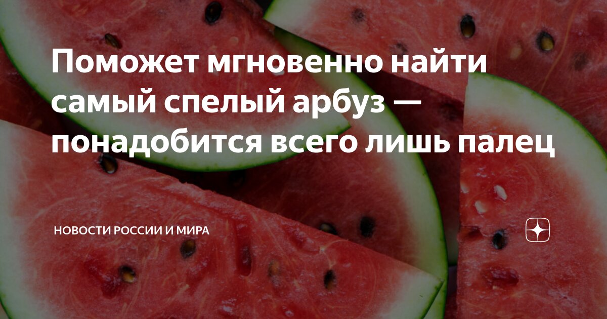 Поможет мгновенно найти самый спелый арбуз — понадобится всего лишь ...
