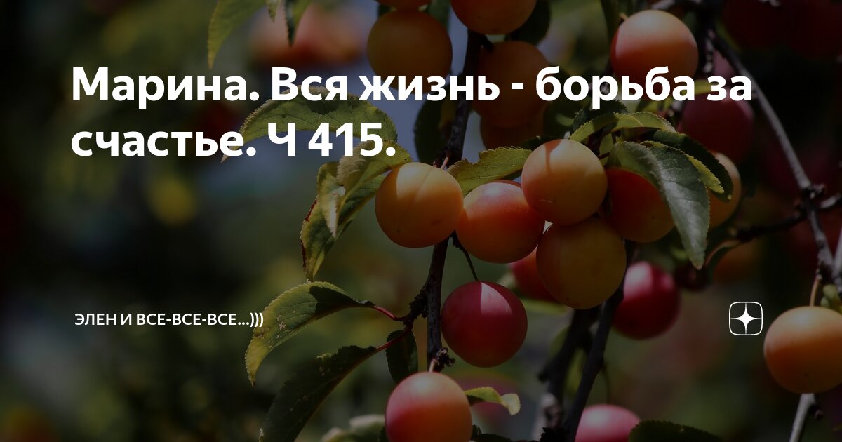 Марина. Вся жизнь - борьба за счастье. Ч 415. | Элен и все-все-все ...