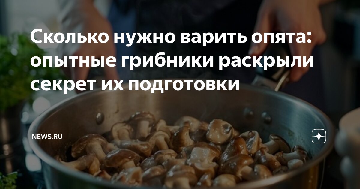 сколько минут нужно варить грибы опята