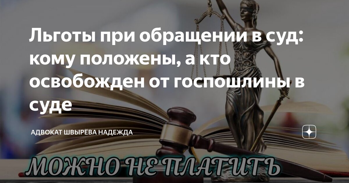 Льготы при обращении в суд: кому положены, а кто освобожден от ...